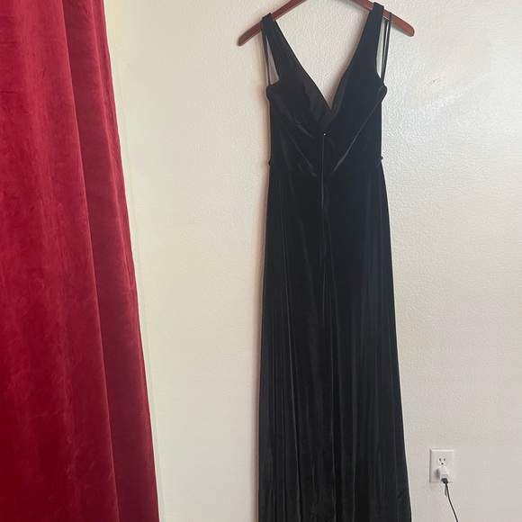 Mori Lee Black Velvet Bridesmaids Dress - Picture 8 of 8